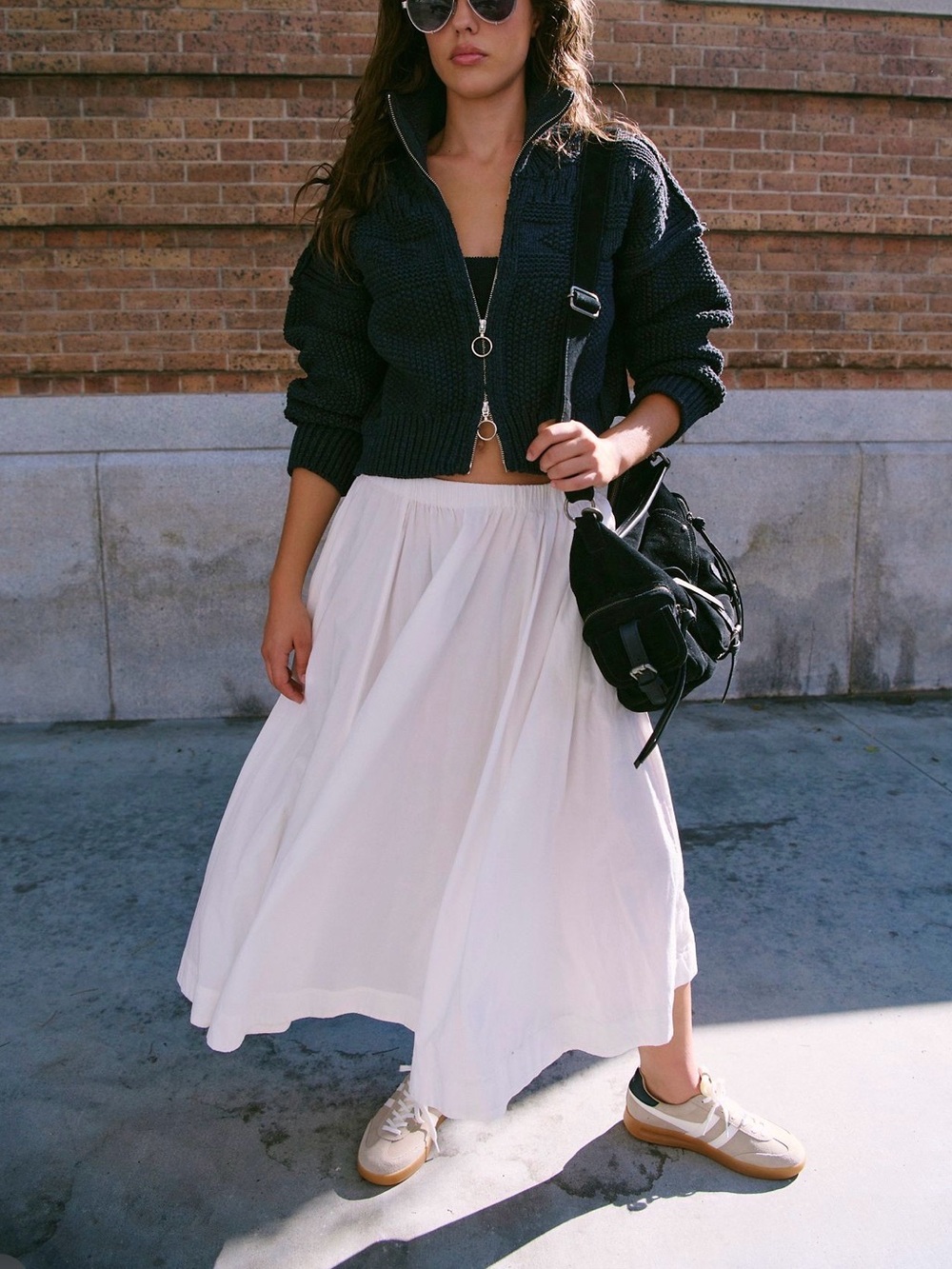 Free People Lowen Midi Skirt Ivory - Picture 3 of 10